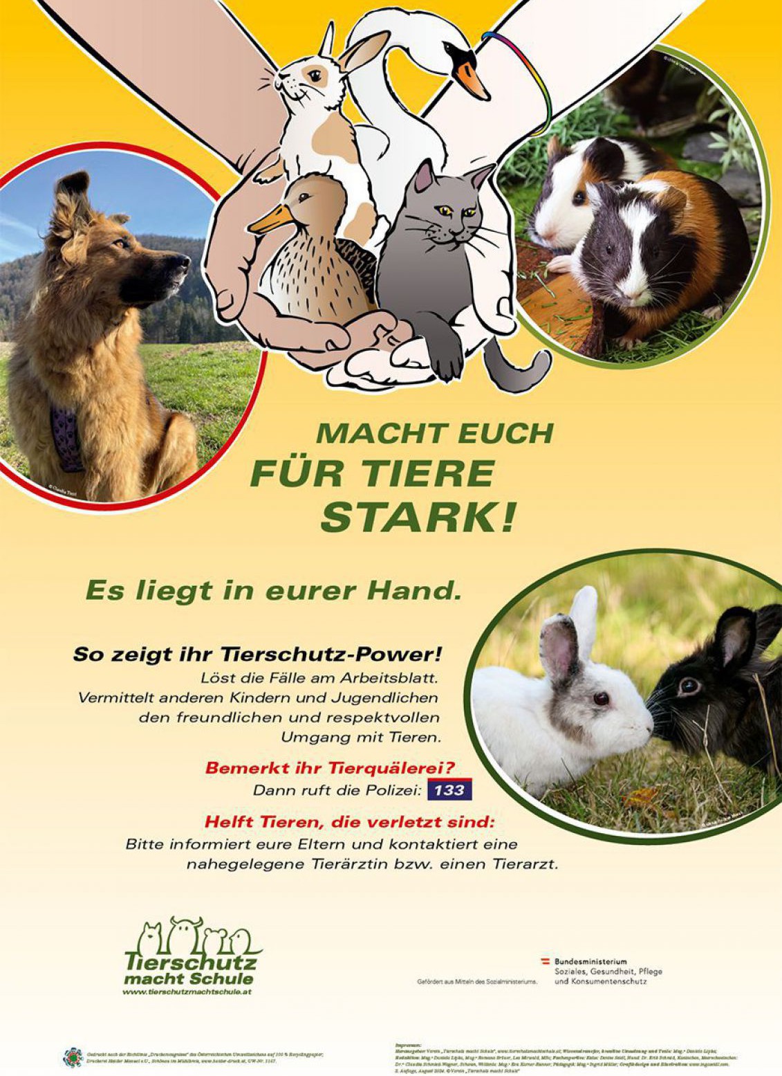 Lernposter „Macht euch für Tiere stark!“