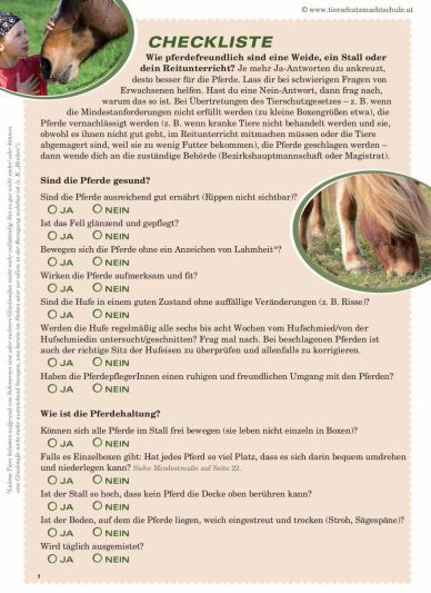 Pferde-Checkliste
